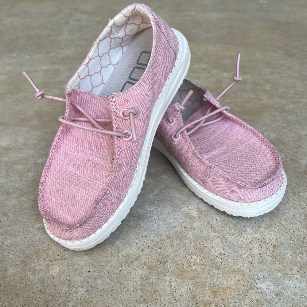 Pink Kids heydude Moccasins